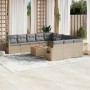 Gartensofa-Set mit beigem Kissenmix, 12-teilig aus PE-Rattan von , Gartensets - Ref: Foro24-3257123, Preis: 940,61 €, Rabatt: %