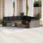 14-piece garden sofa set with gray synthetic rattan cushions by , Garden sets - Ref: Foro24-3257194, Price: 822,21 €, Discoun...