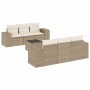 Set sofás de jardín 7 piezas y cojines ratán sintético beige de , Conjuntos de jardín - Ref: Foro24-3254645, Precio: 658,95 €...