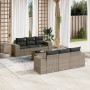 7-piece garden sofa set with gray PE rattan cushions by , Garden sets - Ref: Foro24-3254647, Price: 569,99 €, Discount: %