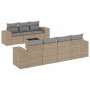 Gartensofa-Set mit beigen Kissen 8 Stück PE-Rattan von , Gartensets - Ref: Foro24-3254666, Preis: 721,00 €, Rabatt: %