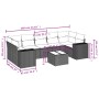 8-piece garden sofa set and black synthetic rattan cushions by , Garden sets - Ref: Foro24-3254672, Price: 561,78 €, Discount: %