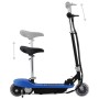 Patinete eléctrico con asiento azul 120 W de vidaXL, Patinetes - Ref: Foro24-91957, Precio: 135,48 €, Descuento: %