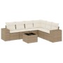 7-piece garden sofa set and beige synthetic rattan cushions by , Garden sets - Ref: Foro24-3254955, Price: 613,72 €, Discount: %