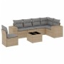 7-piece garden sofa set and beige synthetic rattan cushions by , Garden sets - Ref: Foro24-3254976, Price: 558,81 €, Discount: %