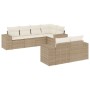 7-teiliges Gartensofa-Set und beigefarbene synthetische Rattankissen von , Gartensets - Ref: Foro24-3255145, Preis: 722,13 €,...