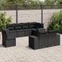 8-piece garden sofa set and black synthetic rattan cushions by , Garden sets - Ref: Foro24-3255172, Price: 611,99 €, Discount: %