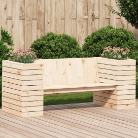 Bench with planters solid pine wood 167.5x60x65 cm by , Outdoor sofas - Ref: Foro24-832543, Price: 184,56 €, Discount: %