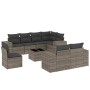 9-piece garden furniture set and gray synthetic rattan cushions by , Garden sets - Ref: Foro24-3255187, Price: 683,88 €, Disc...