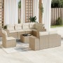 9-teiliges Gartensofa-Set mit beigen synthetischen Rattankissen von , Gartensets - Ref: Foro24-3255185, Preis: 774,69 €, Raba...