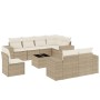 9-teiliges Gartensofa-Set mit beigen synthetischen Rattankissen von , Gartensets - Ref: Foro24-3255185, Preis: 768,99 €, Raba...