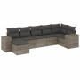 7-piece garden sofa set with gray PE rattan cushions by , Garden sets - Ref: Foro24-3255217, Price: 479,79 €, Discount: %