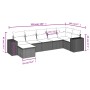 7-teiliges Gartensofa-Set mit grauen PE-Rattan-Kissen von , Gartensets - Ref: Foro24-3255217, Preis: 479,79 €, Rabatt: %