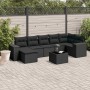 8-piece garden sofa set and black synthetic rattan cushions by , Garden sets - Ref: Foro24-3255222, Price: 557,40 €, Discount: %