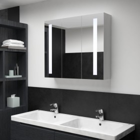 Mueble de baño con espejo LED 89x14x62 cm de vidaXL, Tocadores de baño - Ref: Foro24-285126, Precio: 244,99 €, Descuento: %