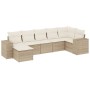 7-teiliges Gartensofa-Set und beigefarbene synthetische Rattankissen von , Gartensets - Ref: Foro24-3255215, Preis: 563,45 €,...