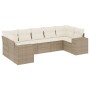 Set sofás de jardín 7 piezas y cojines ratán sintético beige de , Conjuntos de jardín - Ref: Foro24-3255325, Precio: 537,80 €...