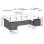 7-piece garden sofa set with gray PE rattan cushions by , Garden sets - Ref: Foro24-3255327, Price: 499,97 €, Discount: %