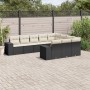 Gartensofa-Set 10-teilig mit schwarzen synthetischen Rattankissen von , Gartensets - Ref: Foro24-3255423, Preis: 609,31 €, Ra...