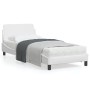 Estructura de cama con cabecero cuero sintético blanco 80x200cm de , Camas y somieres - Ref: Foro24-373079, Precio: 113,27 €,...