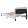 Bed frame with headboard white synthetic leather 80x200cm by , Beds and slatted bases - Ref: Foro24-373079, Price: 113,27 €, ...