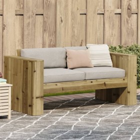 2-Sitzer-Gartensofa aus imprägniertem Kiefernholz 134x60x62 cm von , Outdoor-Sofas - Ref: Foro24-844626, Preis: 157,77 €, Rab...