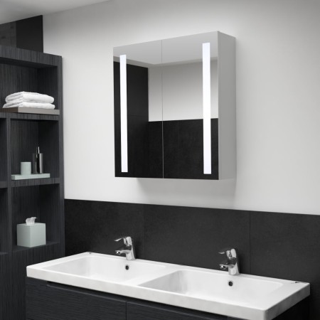 Mueble de baño con espejo LED 60x14x62 cm de vidaXL, Tocadores de baño - Ref: Foro24-285125, Precio: 118,64 €, Descuento: %