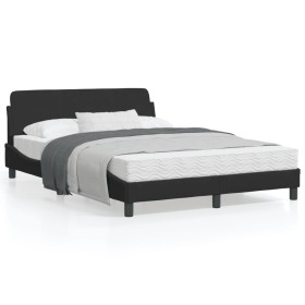 Estructura de cama con cabecero de terciopelo negro 140x200 cm de , Camas y somieres - Ref: Foro24-373194, Precio: 146,34 €, ...