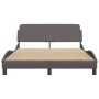 Estructura de cama con cabecero cuero sintético gris 120x200cm de , Camas y somieres - Ref: Foro24-373161, Precio: 144,64 €, ...