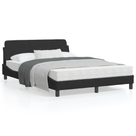 Bed frame with black velvet headboard 120x200 cm by , Beds and slatted bases - Ref: Foro24-373154, Price: 142,33 €, Discount: %