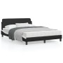 Black white synthetic leather headboard bed frame 120x200cm by , Beds and slatted bases - Ref: Foro24-373163, Price: 135,36 €...