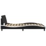 Estructura cama cabecero cuero sintético negro blanco 120x200cm de , Camas y somieres - Ref: Foro24-373163, Precio: 135,35 €,...