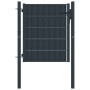 Anthracite gray PVC and steel fence gate 100x81 cm by vidaXL, garden gates - Ref: Foro24-145232, Price: 125,99 €, Discount: %