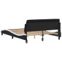 Estructura cama cabecero cuero sintético negro blanco 120x200cm de , Camas y somieres - Ref: Foro24-373163, Precio: 135,35 €,...