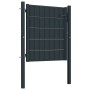 Puerta de valla de PVC y acero gris antracita 100x81 cm de vidaXL, Puertas de jardín - Ref: Foro24-145232, Precio: 125,31 €, ...