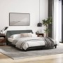 Bed frame with headboard dark gray fabric 160x200 cm by , Beds and slatted bases - Ref: Foro24-373206, Price: 144,38 €, Disco...