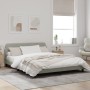 Bed frame with light gray velvet headboard 160x200cm by , Beds and slatted bases - Ref: Foro24-373212, Price: 153,99 €, Disco...