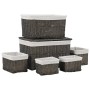 Stackable basket set 6 pieces natural gray willow by vidaXL, Storage baskets - Ref: Foro24-170780, Price: 90,54 €, Discount: %