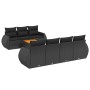 8-piece garden sofa set and black synthetic rattan cushions by , Garden sets - Ref: Foro24-3257238, Price: 530,50 €, Discount: %