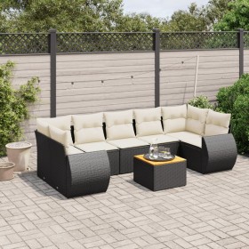 8-piece garden sofa set and black synthetic rattan cushions by , Garden sets - Ref: Foro24-3257246, Price: 496,85 €, Discount: %