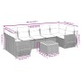 8-teiliges Gartensofa-Set und schwarze synthetische Rattankissen von , Gartensets - Ref: Foro24-3257246, Preis: 496,85 €, Rab...