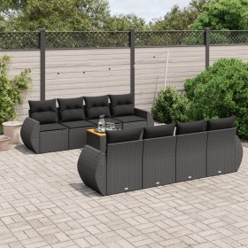 8-teiliges Gartensofa-Set und schwarze synthetische Rattankissen von , Gartensets - Ref: Foro24-3257252, Preis: 601,83 €, Rab...