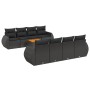 8-teiliges Gartensofa-Set und schwarze synthetische Rattankissen von , Gartensets - Ref: Foro24-3257252, Preis: 599,53 €, Rab...