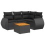 5-piece garden furniture set and black synthetic rattan cushions by , Garden sets - Ref: Foro24-3257315, Price: 339,62 €, Dis...