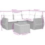 5-teiliges Gartenmöbel-Set und schwarze synthetische Rattankissen von , Gartensets - Ref: Foro24-3257315, Preis: 339,62 €, Ra...