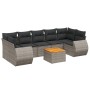 8-teiliges Gartensofa-Set und graue synthetische Rattankissen von , Gartensets - Ref: Foro24-3257250, Preis: 541,04 €, Rabatt: %