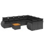 8-piece garden sofa set and black synthetic rattan cushions by , Garden sets - Ref: Foro24-3257259, Price: 588,70 €, Discount: %