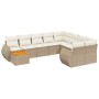 Garden sofa set with beige cushions 10 pieces synthetic rattan by , Garden sets - Ref: Foro24-3257500, Price: 839,99 €, Disco...