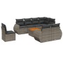 Set de muebles de jardín 9 pzas y cojines ratán sintético gris de , Conjuntos de jardín - Ref: Foro24-3257432, Precio: 651,38...