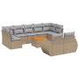 Garden sofa set with beige cushions 10 pieces synthetic rattan by , Garden sets - Ref: Foro24-3257487, Price: 751,24 €, Disco...